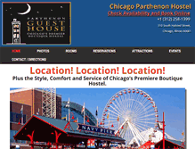 Tablet Screenshot of chicagoparthenonhostel.com